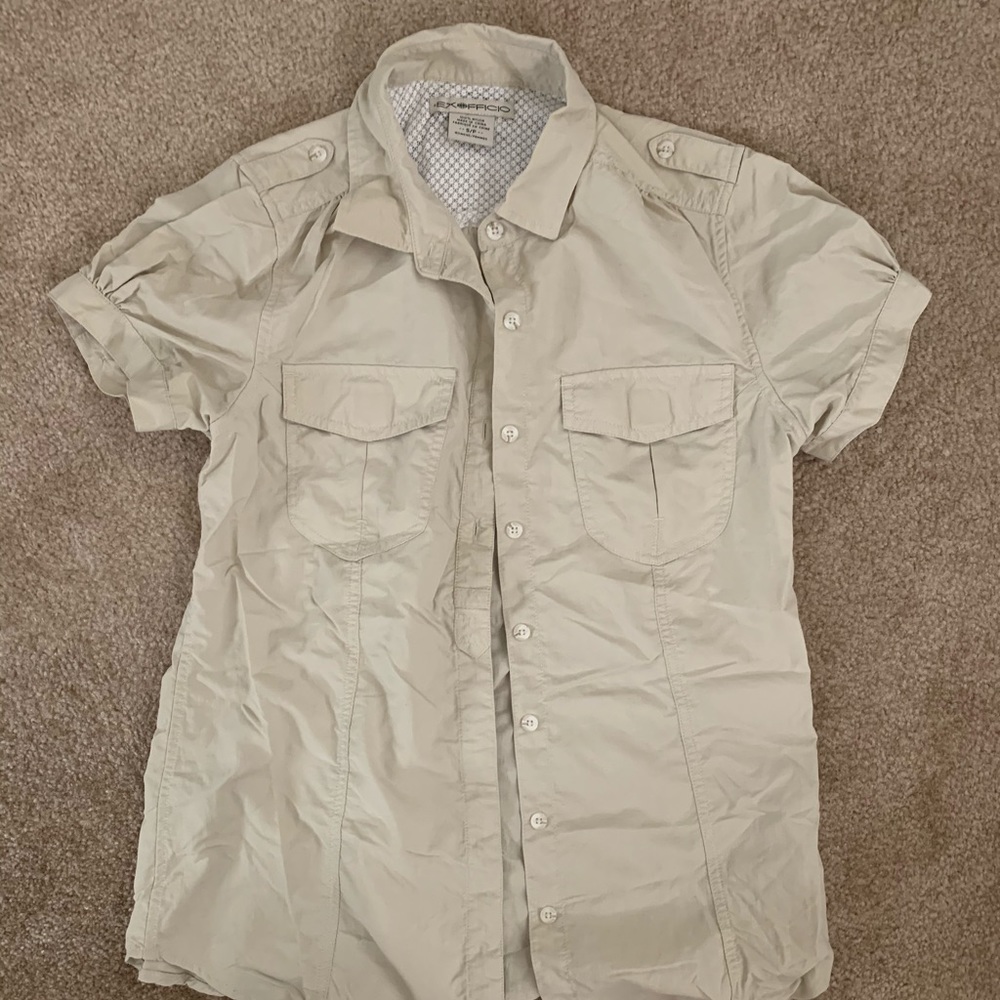 ExOfficio button down short sleeve top blouse